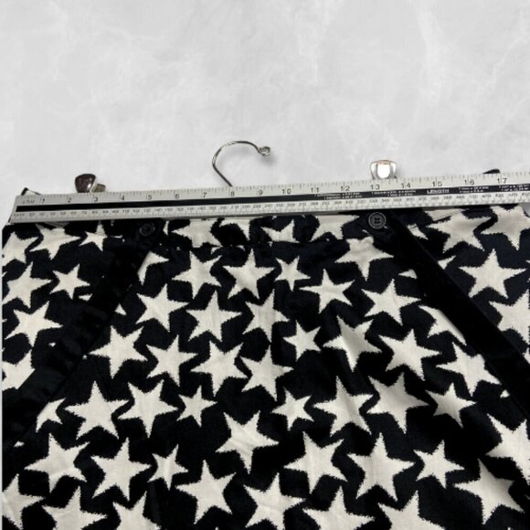 Tripp NYC Star Print Skirt Zipped Closure Detachable Strap Black White XL W NWOT - Picture 6 of 12